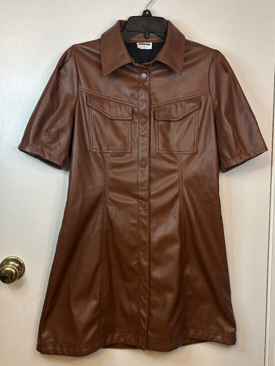 Noisy may Dresses & Skirts - Noisy May Pushy PU Brown dress
